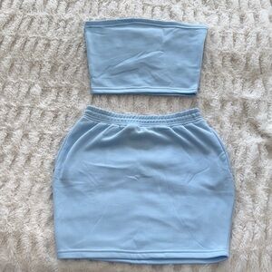 PrettyLittleThing Sky Blue Skirt Set
